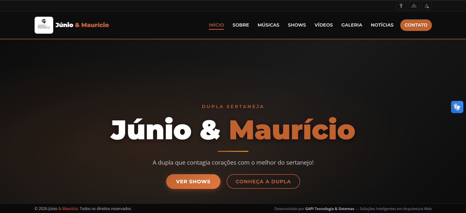 Website Oficial – Júnio & Maurício